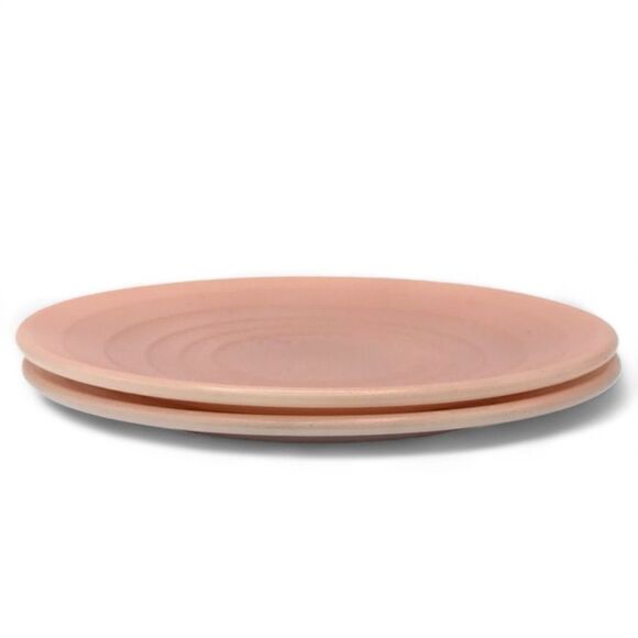 Vintage Hazel Atlas Pastel Pink Moderntone Platonite SAUCERS ONLY (2) - Picture 4 of 9